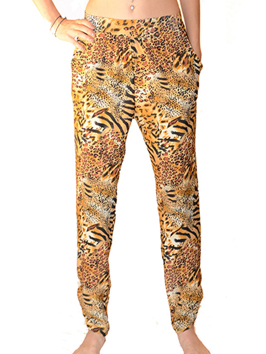 Tiger print leggings with pocket